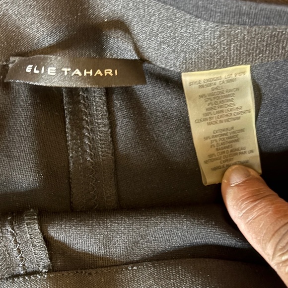Two pair of brand new Elie Tahiri pants with lamb leather! - Picture 6 of 7